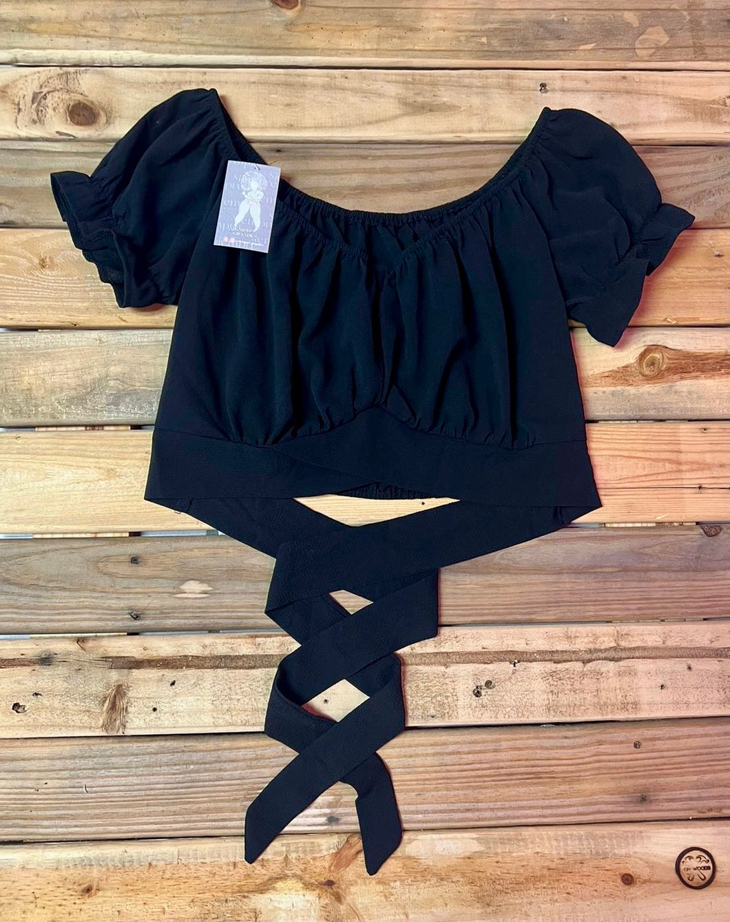 Black Crop Top Plus Size