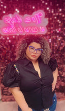 Cargar imagen en el visor de la galería, Puff feather top plus size
