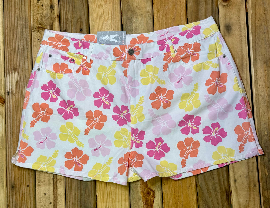 Floral Short Plus Size