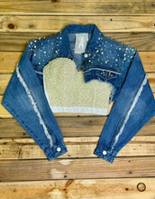 Cargar imagen en el visor de la galería, Denim crop jacket
